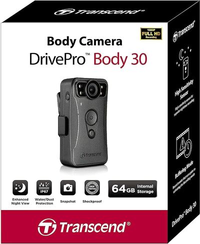Transcend DrivePro Body 30 Body Camera 64GB TS64GDPB30A,1080p in Saudi Arabia