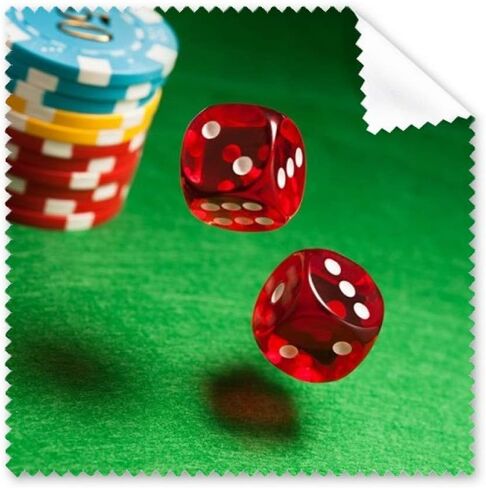 Dice Chips Green Table Photo Cleaning Cloth Phone Screen Glasses Cleaner 5pcs in Kuwait