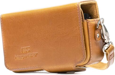 Megagear Sony Cyber-Shot Dsc-Hx80, Dsc-Hx90V, Dsc-Wx500 Leather Camera Case With Strap - Black - MG885 in Kuwait