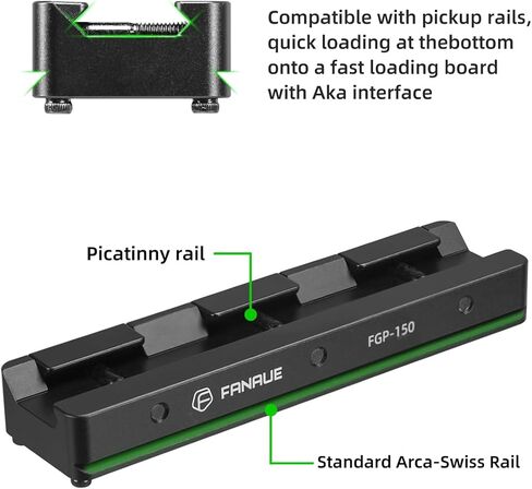 FANAUE Picatinny Arca Swiss Plate,Picatinny Rail to Arca Tripod Mount Adapter,Tripod Dovetail Adapter Mount,ompatibility with Any Arca-Swiss and Picatinny Rail in Saudi Arabia