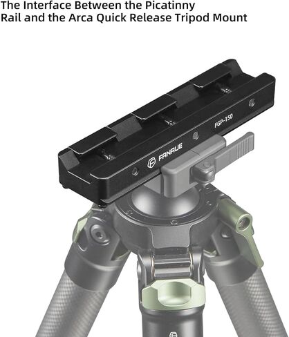 FANAUE Picatinny Arca Swiss Plate,Picatinny Rail to Arca Tripod Mount Adapter,Tripod Dovetail Adapter Mount,ompatibility with Any Arca-Swiss and Picatinny Rail in Saudi Arabia