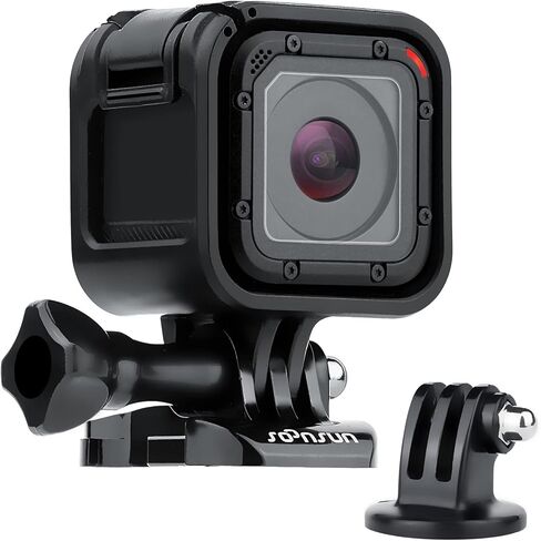 جراب SOONSUN للإطار لكاميرا GoPro Hero 5 Session، Hero 4 Session، Hero Session كاميرات - يتضمن برغي تثبيت سريع الإصدار ومحول ثلاثي القوائم in Kuwait