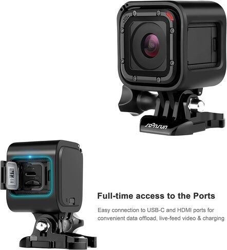 جراب SOONSUN للإطار لكاميرا GoPro Hero 5 Session، Hero 4 Session، Hero Session كاميرات - يتضمن برغي تثبيت سريع الإصدار ومحول ثلاثي القوائم in Kuwait