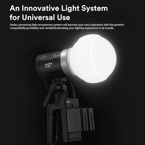 Godox ML-CD15 Diffusion Dome with 3 adapters, Flash Light Diffuser, Compatible for Godox V1 Series ML30 ML60 ML60BI AD200 AD200PRO AD300PRO AD400PRO V1S V1C V1N V1F V1O V860III-S TT685S TT660S in Saudi Arabia