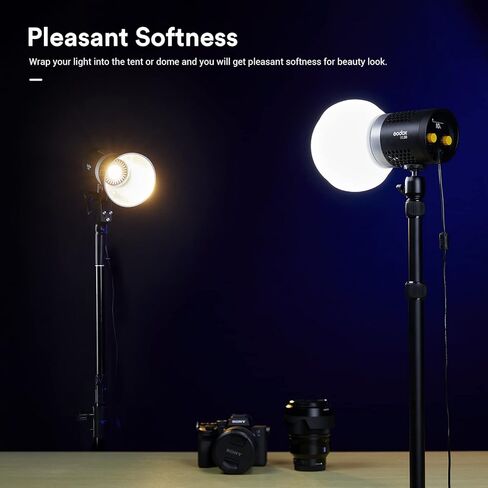 Godox ML-CD15 Diffusion Dome with 3 adapters, Flash Light Diffuser, Compatible for Godox V1 Series ML30 ML60 ML60BI AD200 AD200PRO AD300PRO AD400PRO V1S V1C V1N V1F V1O V860III-S TT685S TT660S in Saudi Arabia