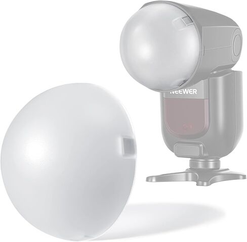 NEEWER Magnetic Dome Diffuser for Z1 Round Head Speedlite Flash, Magnetically Attached Flash Dome Light Modifier for Z1-S, Z1-N, Z1-C Speedlite, M12 in Saudi Arabia