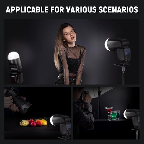 NEEWER Magnetic Dome Diffuser for Z1 Round Head Speedlite Flash, Magnetically Attached Flash Dome Light Modifier for Z1-S, Z1-N, Z1-C Speedlite, M12 in Saudi Arabia
