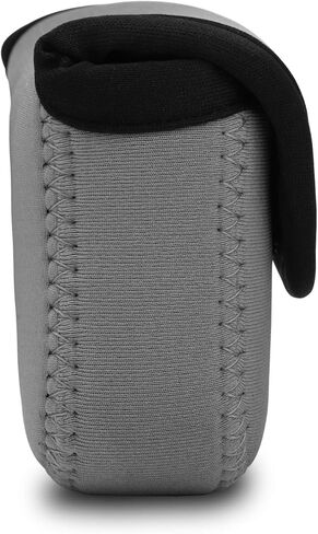 MegaGear Panasonic Lumix DMC-LX10 Ultra Light Neoprene Camera Case, with Carabiner - Gray - MG1030, PU Leather in Saudi Arabia