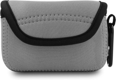 MegaGear Panasonic Lumix DMC-LX10 Ultra Light Neoprene Camera Case, with Carabiner - Gray - MG1030, PU Leather in Saudi Arabia