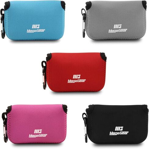 MegaGear Panasonic Lumix DMC-LX10 Ultra Light Neoprene Camera Case, with Carabiner - Gray - MG1030, PU Leather in Saudi Arabia