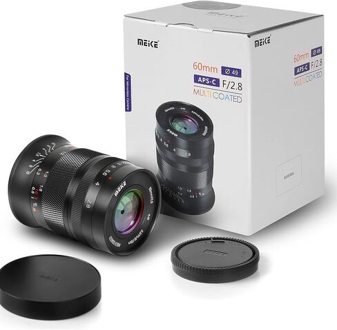 Meike 60mm F2.8 Magnification Macro Manual Focus APS-C Lens Compatible with Fujifilm X Mount Mirrorless Cameras X-T1 X-T2 X-T3 X-T4 X-T5 X-T10 X-T20 X-T100 X-T200 XPro1 X-S10 in Saudi Arabia