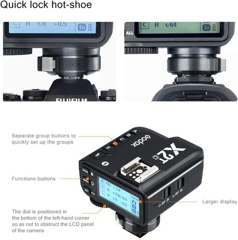 GODOX X2T-C TTL Trigger Flash for Canon EOS Cameras 1/8000s HSS TTL Manual Function Trigger with Clean Cloth in Saudi Arabia