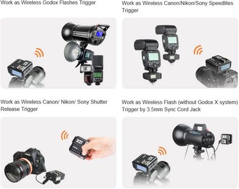 Godox X2T-C TTL Wireless Flash Trigger with 2×Godox X1R-C Receiver for Canon Camera Flash Speedlight, 1/8000s HSS, TCM Function, 5 Separate Group Buttons, New Hotshoe Locking, New AF Assist Light in Saudi Arabia