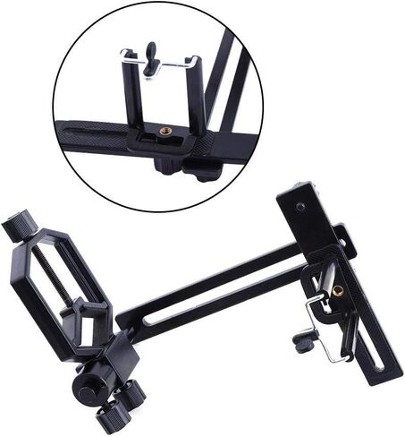 Telescope Adapter, Metal C-Type Telescope Spotting Scope Adapter, Cellphone Bracket Mount Adapter for Any Point-and-Shoot Digital, SLR, DSLR Cameras and Phones in Kuwait