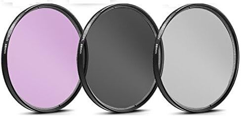 58mm 7PC Filter Set for Canon Rebel T5, T6, T6i, T7i, T8i, EOS 80D, EOS 90D, EOS 77D, SL3 Cameras with Canon EF-S 18-55mm STM Lens - Includes 3 PC Filter Kit (UV-CPL-FLD) and 4PC Close Up Filter Set in Saudi Arabia