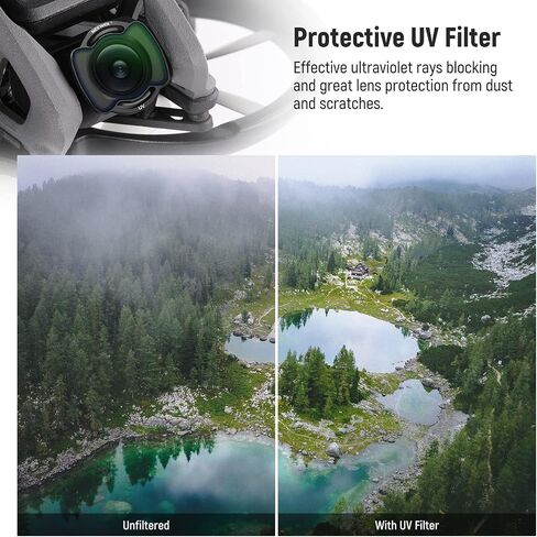 NEEWER Upgraded Snap On ND/CPL/UV Filter Set Compatible with DJI Avata Pro Mini FPV, 6 Pack ND8/ND16/ND32/ND64/UV/CPL Multi Coated HD with Anti Drop Off More Secure Improved Fitment/Aluminum Frame in Kuwait