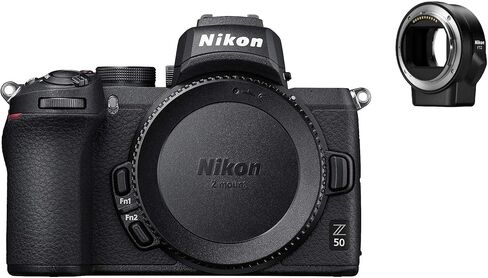 Nikon Z50 + Z DX 16-50mm Mirrorless Camera Kit (209-point Hybrid AF, High Speed Image Processing, 4K UHD Movies, High Resolution LCD Monitor) VOA050K001 in Kuwait