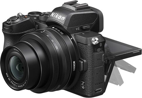 Nikon Z50 + Z DX 16-50mm Mirrorless Camera Kit (209-point Hybrid AF, High Speed Image Processing, 4K UHD Movies, High Resolution LCD Monitor) VOA050K001 in Kuwait