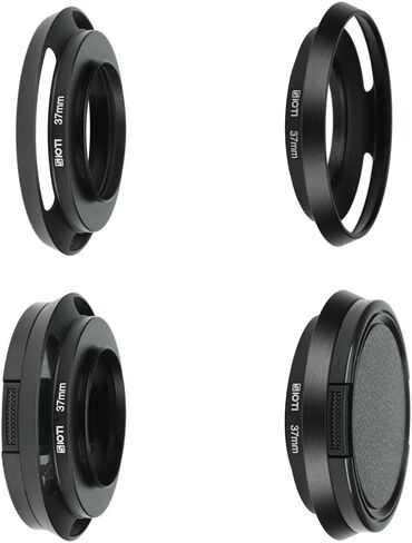 SIOTI 67mm Lens Hood, Oxidation Matte Anti Reflective Treatment, Aluminum Alloy, with 1 * 77mm Lens Cap, Compatible with Sony/Canon/Nikon/Fuji etc >24mm Camera Lens in Kuwait