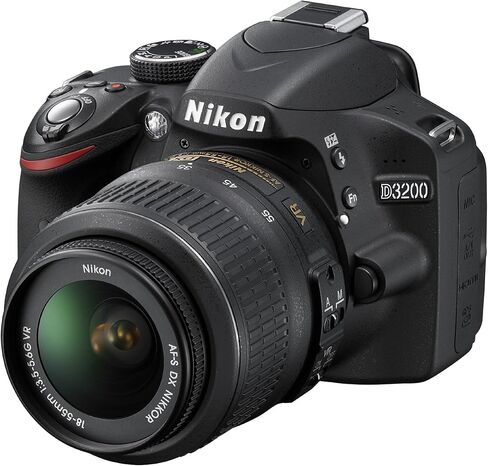 Nikon D3200 24.2 MP CMOS Digital SLR with 18-55mm f/3.5-5.6 AF-S DX VR NIKKOR Zoom Lens (Red) in Kuwait