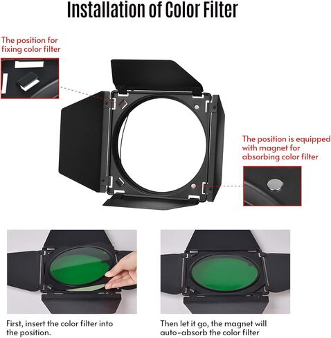 GODOX SL-60W LED Video Light with Barndoor Kit Bowens Mount for Photo Studio Photography Video Recording White Version in Kuwait