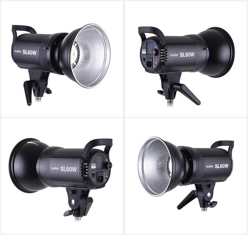 GODOX SL-60W LED Video Light with Barndoor Kit Bowens Mount for Photo Studio Photography Video Recording White Version in Kuwait