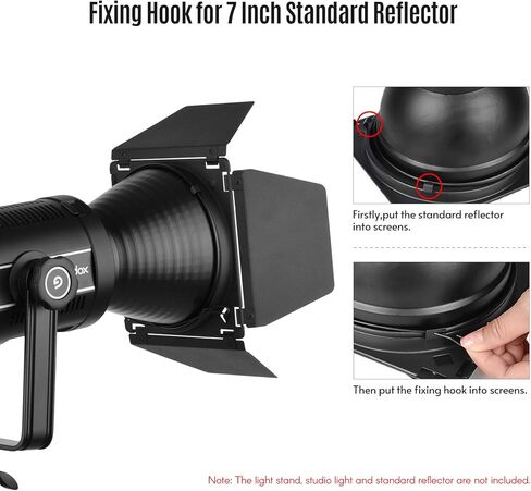 GODOX SL-60W LED Video Light with Barndoor Kit Bowens Mount for Photo Studio Photography Video Recording White Version in Kuwait