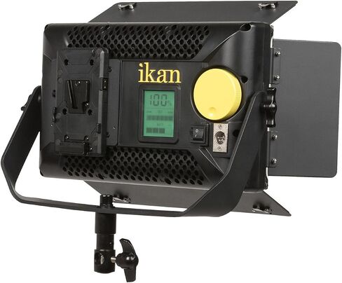 Ikan Lyra (3X) Bi-Color 3200K-5600K Soft Panel (3) 1 x Half Lighting Kit with Gold & V-Mount Battery Plate, Barn Dors, Stands and Case Included (LB5-3PT-KIT) - Black in Kuwait