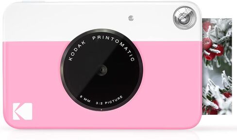 Kodak Printomatic Digital Instant Print Camera (Black) & Printomatic Digital Instant Print Camera (Pink) Print Memories Instantly & 2"x3" Premium Zink Photo Paper (50 Sheets) (Pack of 1) in Saudi Arabia