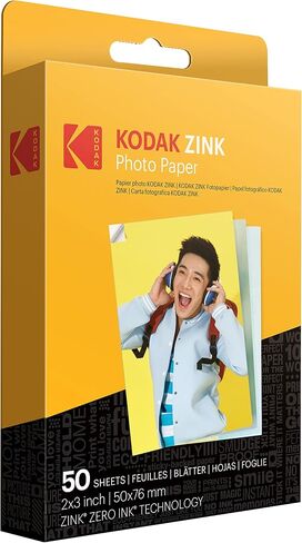 Kodak Printomatic Digital Instant Print Camera (Black) & Printomatic Digital Instant Print Camera (Pink) Print Memories Instantly & 2"x3" Premium Zink Photo Paper (50 Sheets) (Pack of 1) in Saudi Arabia