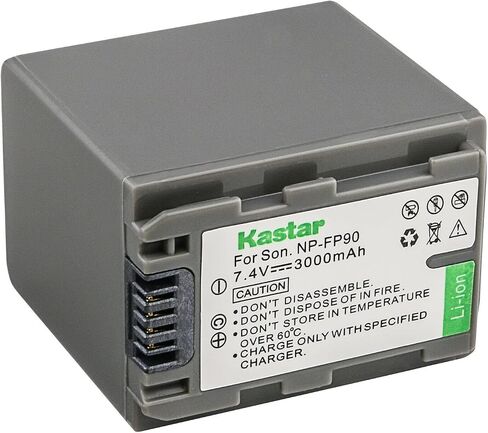 Kastar 2-Pack Battery NP-FP90 / NP-FP91Replacement for Sony DCR-HC40, DCR-HC41, DCR-HC42, DCR-HC43, DCR-HC44, DCR-HC46, DCR-HC65, DCR-HC85, DCR-HC94, DCR-HC96, DCR-SR30, DCR-SR40 Camera in Saudi Arabia