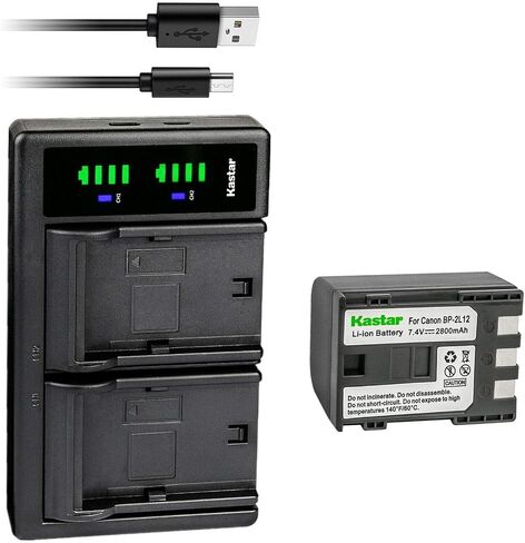 Kastar 1-Pack Battery and LTD2 USB Charger Compatible with Canon Elura 40 MC, Elura 50, Elura 60, Elura 65, Elura 70, Elura 80, Elura 85, Elura 90, FV500, FVM20, FVM30, FVM100, FVM200, MVX45i Cameras in Kuwait