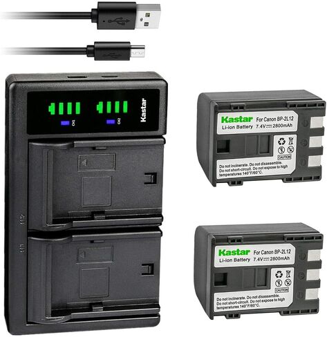 Kastar 1-Pack Battery and LTD2 USB Charger Compatible with Canon Elura 40 MC, Elura 50, Elura 60, Elura 65, Elura 70, Elura 80, Elura 85, Elura 90, FV500, FVM20, FVM30, FVM100, FVM200, MVX45i Cameras in Kuwait