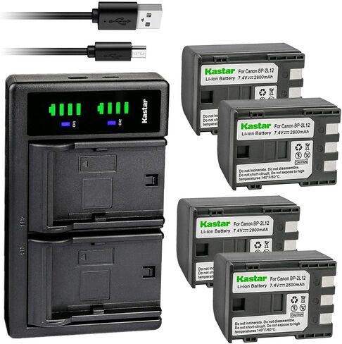 Kastar 1-Pack Battery and LTD2 USB Charger Compatible with Canon Elura 40 MC, Elura 50, Elura 60, Elura 65, Elura 70, Elura 80, Elura 85, Elura 90, FV500, FVM20, FVM30, FVM100, FVM200, MVX45i Cameras in Kuwait