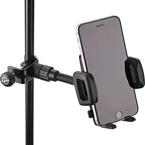 K&M 19747 Smartphone Holder Black Plastic 360° Rotatable Flexible Clamping Jaws for Tripod, Desk etc in Saudi Arabia
