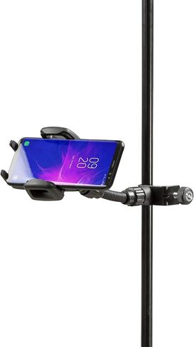 K&M 19747 Smartphone Holder Black Plastic 360° Rotatable Flexible Clamping Jaws for Tripod, Desk etc in Saudi Arabia