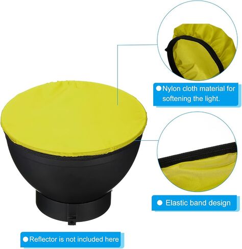 PATIKIL 7" 18cm Soft Diffuser Lamp Cover, 4 Pack Cloth Diffuser Strobe Reflector Lamp Sock for Flash Light Beauty Dish Photography Studio, Red in Saudi Arabia