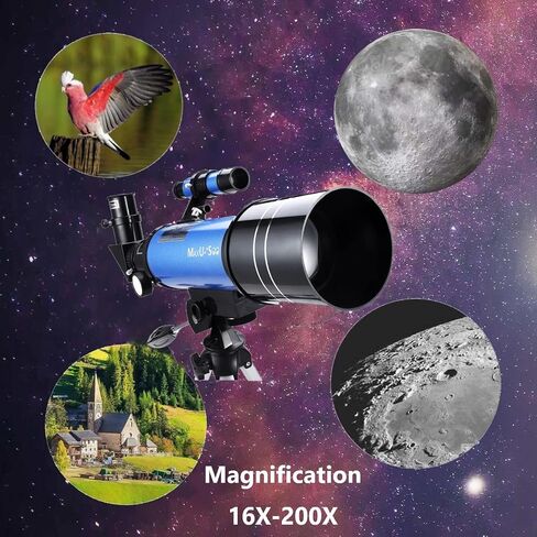 Travel Telescope with Backpack - 70mm Refractor Telescope & 10X50 HD Binoculars Bak4 Prism FMC Lens for Moon Viewing Bird Watching Sightseeing in Saudi Arabia