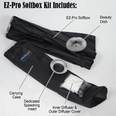 Fotodiox EZ-Pro 9x36in (22x90cm) Collapsible Softbox Compatible with Bowens Mount Lights in Saudi Arabia
