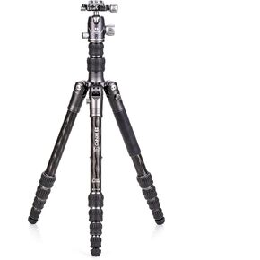 Benro BAT Carbon Fiber Travel Two Series Tripod with VX25 Dual-Pan Ball Head – Multi-Angle Legs, Monopod Conversion, Arca-Compatible Quick Release & Compact 5-Section Design (FBAT24CVX25) in Saudi Arabia