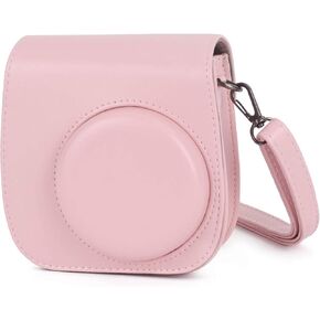 Phetium Instant Camera Case Compatible with Instax Mini 11/12,PU Leather Bag with Pocket and Adjustable Shoulder Strap (Black)