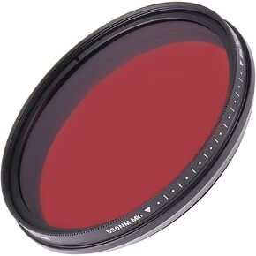 Hersmay Six-in-One Adjustable 55mm Infrared IR Pass X-Ray Lens Filter 530nm to 750nm Screw-in Filter for Canon Nikon Sony Panasonic Fuji Kodak DSLR Camera in Saudi Arabia