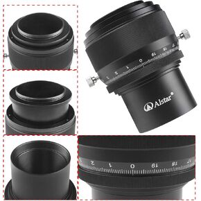 Alstar Telescope Helical Focuser 2Inch High Precision Helical Micro Focuser | With M48x0.75 Thread for Camera, 0.1mm Focusing Precision with 39mm of Travel, Precise Focusing, Black Anodized Aluminum in Kuwait