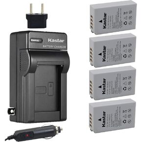 [Fully Decoded] Kastar EN-EL24 Battery (4-Pack) and Charger Kit for Nikon EN-EL24 ENEL24 Rechargeable Li-ion Battery Work with Nikon 1 J5 Camera in Kuwait