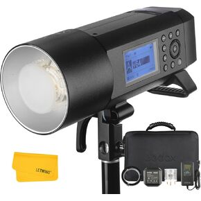 Godox AD400 Pro AD400Pro Outdoor Flash Strobe Light, 400w TTL Portable Strobe Monolight 1/8000s HSS Speedlite, Rechargeable Li-ion Battery, 30W LED Modeling Lamp, 0.01-1s Recycle, 390 Full Power Pops in Saudi Arabia