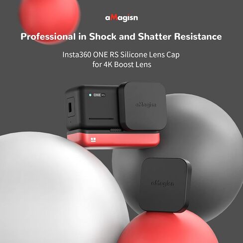 aMagisn for Insta360 ONE RS 4K غطاء عدسة واقية من السيليكون بعدسات عريضة الزاوية in Saudi Arabia