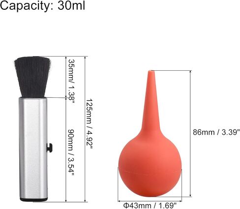 MECCANIXITY Rubber Ball Air Blower 30ml Blowing Pump Cleaner Circuits Clean Tool with Keyboard Cleaning Brush Sliding Portable Brush for Laptop/Computer Keyboard in Saudi Arabia