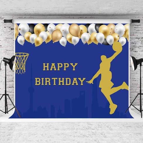 EMDSPR 7x5ft Basketball Backdrop Slam Dunk Sports Theme Happy Birthday Photography Background Balloon Sports Star Club Outdoor Boys Art Party Decor Banner Photo Studio Props Vinyl BJRLPR3 in Saudi Arabia
