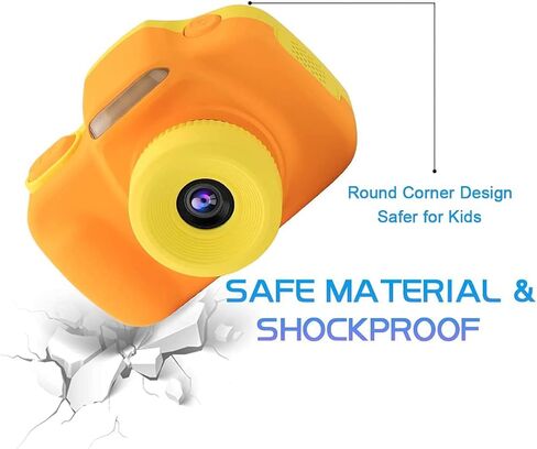 Camera with Flash for Kids Boys Age 3-9, Front Rear Dual-Lens Selfie Video Digital Camera for Preschool Children, Christmas Birthday Travel Toy Gifts for Toddler Boys 3 4 5 6 7 8 9 Years Old (Blue) in Kuwait