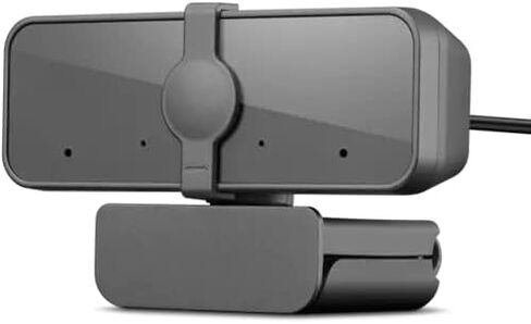 Lenovo NET_BO Essential FHD Webcam Grey, 1080p, Stereo Microphone, USB Camera for Live Streaming and Video Calling, Privacy Cover, Plug and Play, Desktop or Laptop, Windows, Mac, Grey in Saudi Arabia